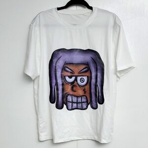 NWOT Graphic T-Shirt with Purple Dreads Oversized Medium